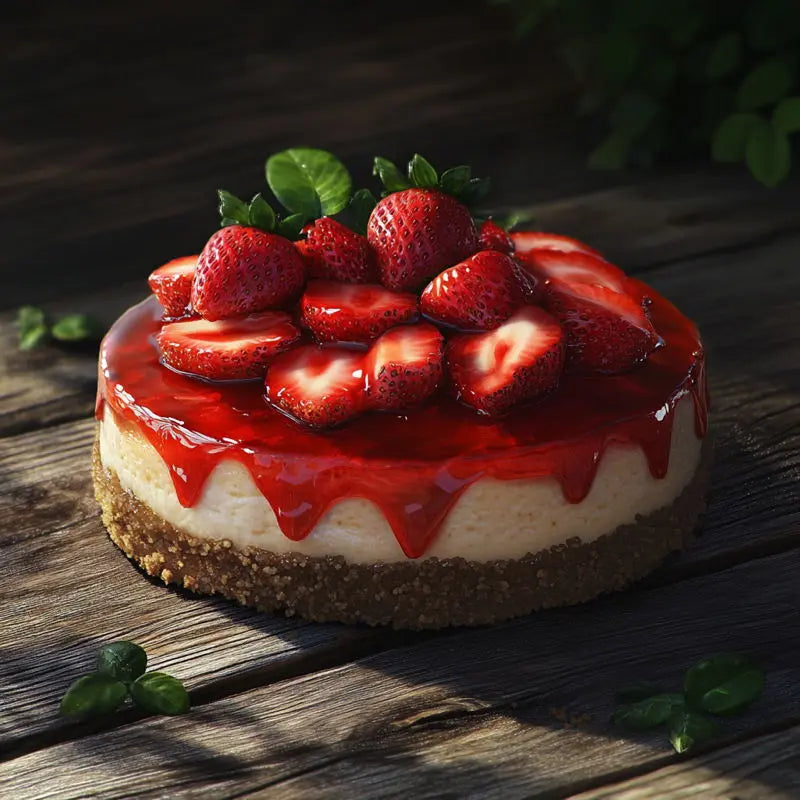 Strawberry_cheesecake_on the wooden surface_8